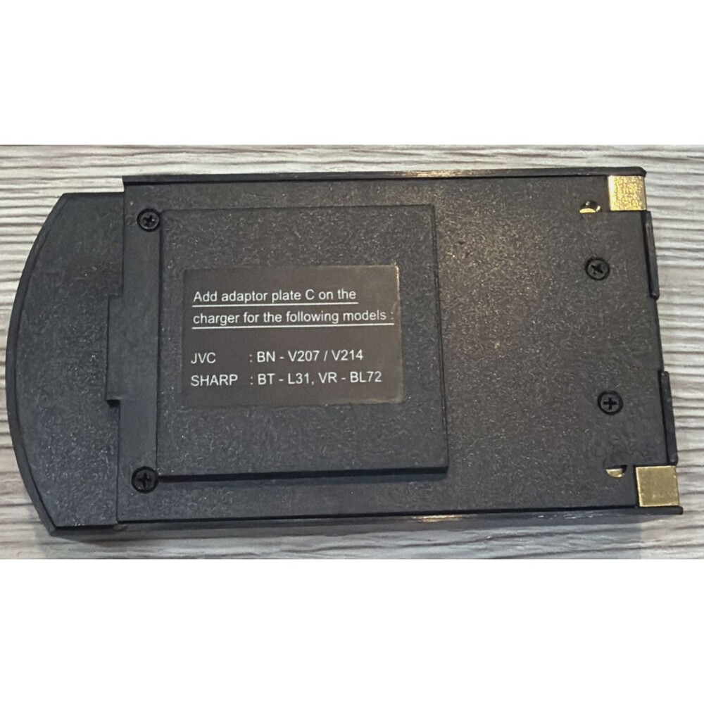Generic Charger Adapter Plate “C” for JVC Canon Sharp Camcorder Battery Charger